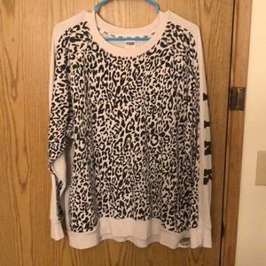 Pink by Victoria’s Secret leopard print sweatshirt